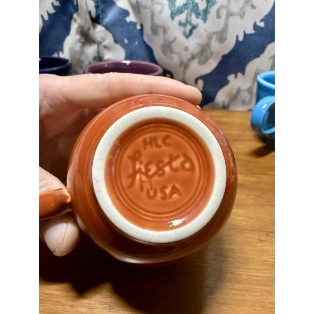 Vintage‎ Fiestawear: 6  Tea Cups Blue, Purple, Orange
